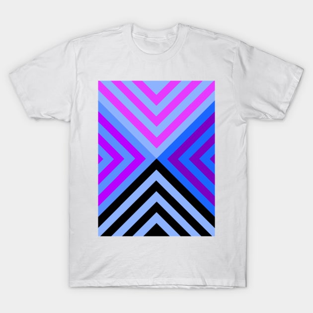 Black and Blue Violet Triangular T-Shirt by XTUnknown